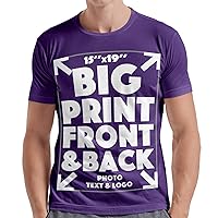 Xiovio Customize® Large Print Area | Custom Personalized T-Shirts Adult Tee Add Your Text Image Photo Front·Back