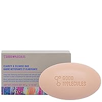 Good Molecules Clarify and Cleanse Bar - Soap-Free Bar with Salicylic Acid BHA, Tea Tree, Kaolin Clay to Hydrate - Skincare for Face and Body