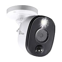 Swann Add-On DVR Bullet Security Camera System with Sensor Spotlight, 1080p Full HD Video, Indoor or Outdoor Design, Dusk to Dawn Color Night Vision Plus True Detect™ Heat and Motion Detection