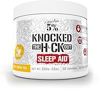 Rich Piana Knocked Out Natural Sleep Aid | Post-Workout Recovery & Deep Sleep Supplement | GABA, Melatonin, Chamomile, Tyrosine, 5-HTP, & More | 7.2 oz, 30 Servings (Honey Lemon Tea)