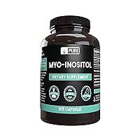 Myo-Inositol (365 Capsules) No Magnesium Or Rice Fillers, Always Pure, Lab Verified