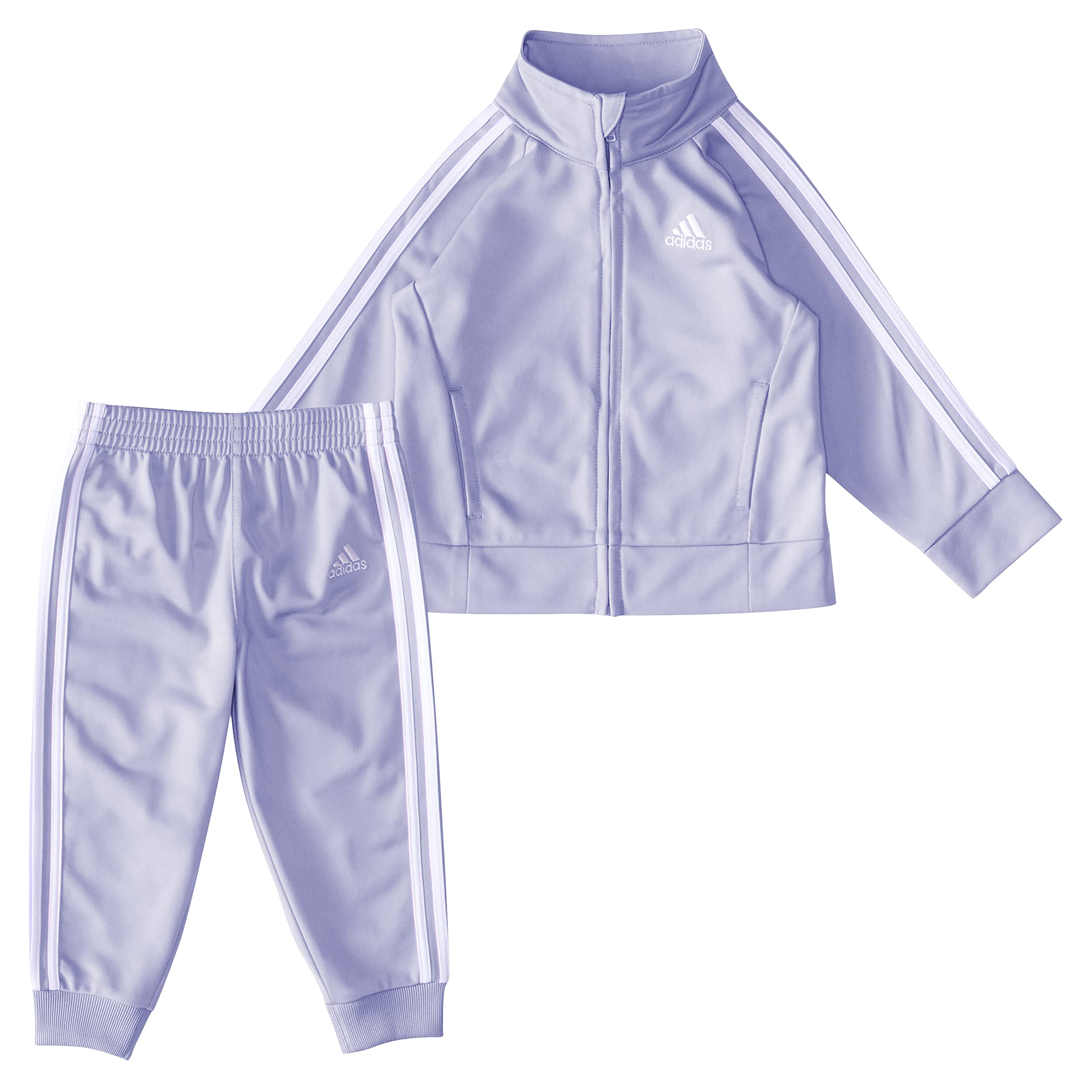 adidas girls Li'l Sport Tricot Pant & Jacket Active Clothing Set