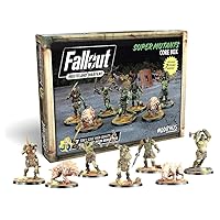 Modiphius Fallout Wasteland Warfare: Super Mutants Core Box (Updated) - 7 Unpainted Resin Miniatures, RPG, Includes Scenic Bases, 32MM Scale Figures, Tabletop Roleplaying Game Minifigures