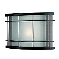 LS-16109 Wall Lamp, Dark Bronze with Frosted Glass Shade