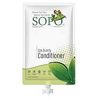 SOPO Argan Oil Conditioner For All Hair Types - Safe For Color Treated Hair Stick On Peel Off Dispenser 100% Natural & Organic 14 Fl oz. - No Sulfate or Parabens - 70% Less Plastic Pollution