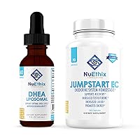 NuEthix Formulations Wellness Support Supplement Bundle of DHEA Liposomal 60 Servings and Jumpstart EC, 30 Servings