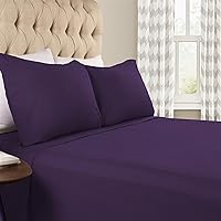 SUPERIOR Flannel-SH Sheet Set, Twin, Purple