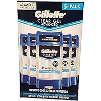 Advanced Clear Gel Antiperspirant Cool Wave 5 Pack Of 3.8 Ounce Net Wt 19 Ounce