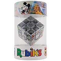 Rubik's Cube, Disney 100th Anniversary Metallic Platinum 3x3 Cube, Fidget Toys Adults, Mickey Mouse Toys, Easter Basket Stuffers, Disney Toys for Adults & Kids Ages 8+