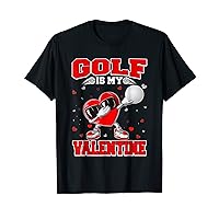 Golf Lover Cute Heart Dabbing Valentines Day Boys Kids T-Shirt