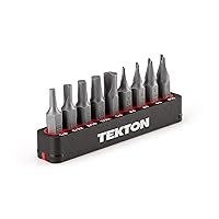 TEKTON 1/4 Inch Clutch and Spanner Security Bit Set with Rail, 9-Piece (1/8-1/4 in., 4-#10) | DZZ93002
