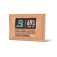 Boveda 69% Two-Way Humidity Control Packs for Storing Up to 25 Items – Size 60 – Single – Plastic & Wood Humidifier Boxes & Zip Lock Bags – Moisture Absorber – Humidifier Pack – Individually Wrapped