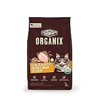 ORGANIX Organic Chicken & Brown Rice Recipe Dry Cat Food - 3 lb. Bag