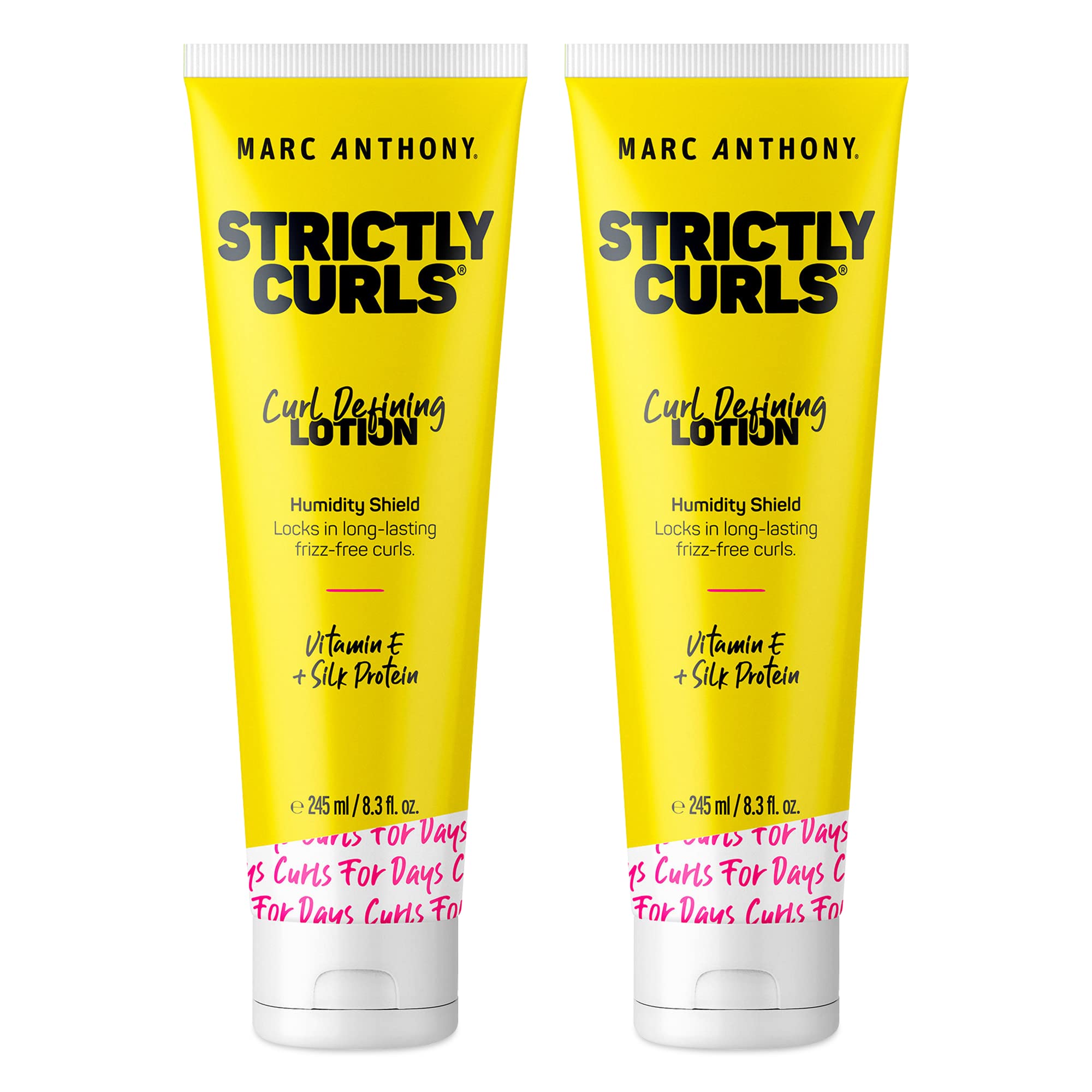 Marc Anthony Strictly Curls Vitamin E Curl Defining Lotion 2 Pack - Silk Protein Hair Gel for Women, Moisturizing Detangler & Anti Frizz Curl Defining Styling Product for Wavy, Dry Damaged Curly Hair