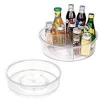 2 Pack Puricon Clear Lazy Susan Turntable Organizer (12 Inch & 10
