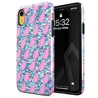 Compatible with iPhone Xr Case Pink Grenade Glitter Kawaii Gangsta Girl Thug Life Holographic Rainbow Vaporwave Shockproof Dual Layer Hard Shell + Silicone Protective Cover
