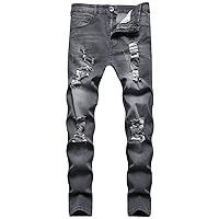 501 Shrink Fit Straight Tube Retro Hip Hop Pants Street Jeans Pants Bedroom with
