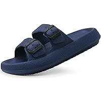 Weweya Sandals for Women and Men - Pillow Slippers - Double Buckle Adjustable Slides - EVA Flat Sandals
