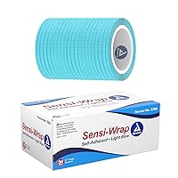 Dynarex 3302 Sensi-Wrap Self-Adherent Bandage Roll, Light Blue, 2