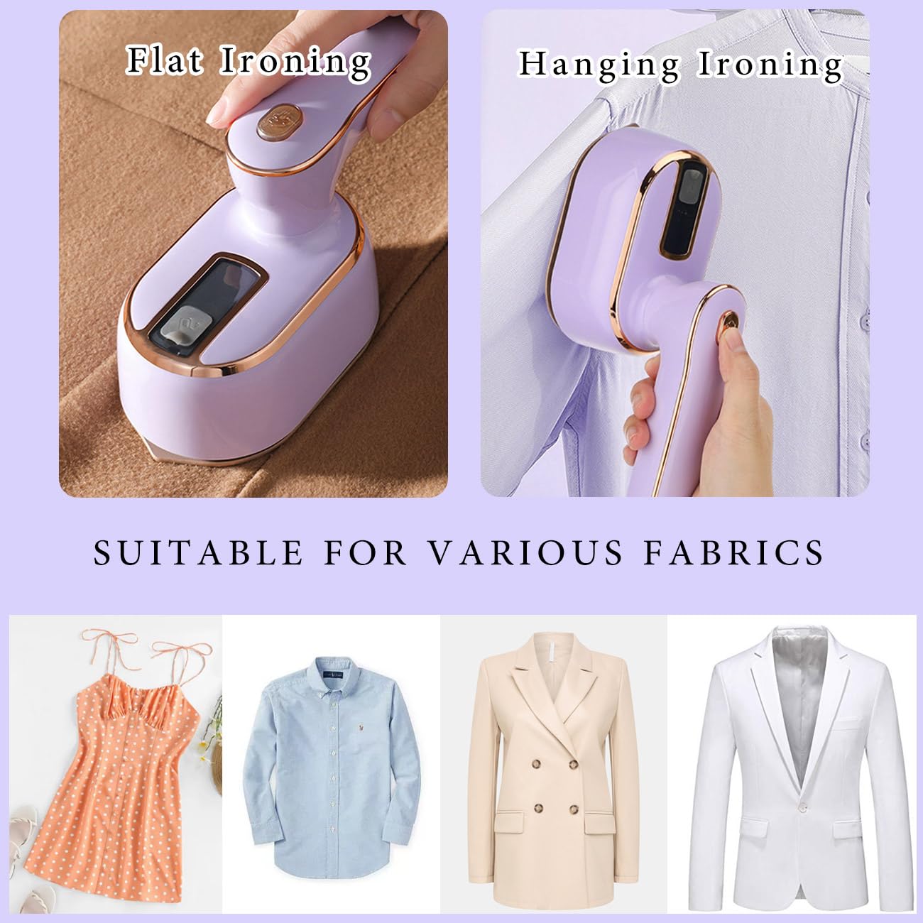 Travel Steamer Iron for Clothes Mini: handheld size portable fabric clothing steamers small hand garment electric steam ironing machine for dress shirt plancha a de vapor para ropa portatil travel essentials