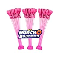 Bunch O Balloons Pink (3 Bunches) by ZURU, 100+ Rapid-Filling Self-Sealing Pink Colored Instant Water Balloons for Outdoor Family, Friends, Children Summer Fun (3 Bunches, 100 Balloons)