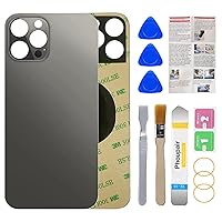 OEM Rear Back Glass Replacement for iPhone 12 Pro 6.1 Inches with Professional Repair Tool Kit (Graphite)