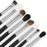Eyeshadow Brush Set Professional – Beauty Junkees 8pc Eye Brush Set for Eye Shadow Blending, Eyeliner, Pencil, Diffused Crease, Shader, Contour, Highlighter, Brow Definer, Synthetic