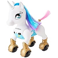 Lexibook Power Unicorn®- My First Smart Unicorn to Train, programmable with Remote Control, Training and Gesture Control Function, Dance, Music, Light Effects, Rechargeable - UNI01