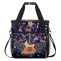 Guitar Music Coffee Maker Carrying Bag Compatible with Single Serve Coffee Brewer Travel Bag Waterproof Portable Storage Toto Bag with Pockets for Travel, Camp, Trip