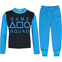 Girls Boys Game Squad Pyjamas Blue Cosplay Children PJs 2 Piece Set Lounge Suit Top Bottom Pyjamas 2-13 Years