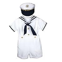 Sailor Shorts Suit for Infant Toddler Boy Navy Outfits S M L XL 2T 3T 4T