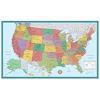 48x78 Huge United States, USA Classic Elite Wall Map Laminated