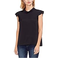 Vince Camuto Womens Ruffled Cap Sleeve Tunic Blouse