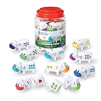 Learning Resources Snap-n-Learn Counting Cows Toy Set,Develops Color Recognition, Counting & Sorting Set, Farm Animals, 20 Pieces, Ages 18+ months