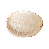 Disposable Round Areca Leaf Plate - Ecofriendly Dinnerware - 10 inches - 25/pack