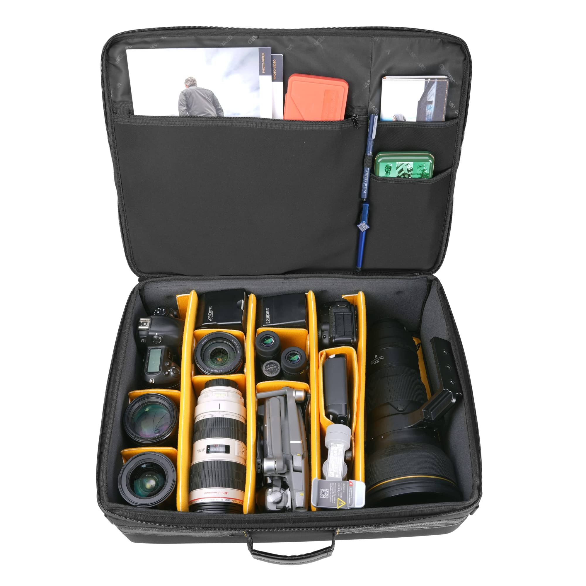 Vanguard VEO BIB Divider S53 Customizeable Insert/Protection Bag for SLR DSLR Camera, Lenses, Accessories, Black