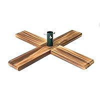 Light Wood Artificial Christmas Tree Stand - for Trees up to 7.75ft Tall