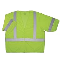 Ergodyne GloWear 8315BA Class 3 Tear Away Safety Vest, Hi Vis Mesh, Reflective, Hook & Loop