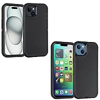 droperprote 2 Pack iPhone 14 Case/iPhone 15 Case Heavy Duty Shockproof Case 3-Layer Full Body Protection [Without Screen Protector] Rugged Cover