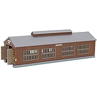 Rokuhan S070-2 Z-Gauge Single Track Log with Automatic Opening and Closing Door, Dark Brown Model Railway Supplies