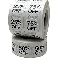 % Off Stickers Bulk Pack Labels 0.75 Inch 500 Per Roll 1,500 Total Labels for Retail Stores