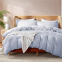 Nestl Ice Blue Duvet Cover King Size - Soft Double Brushed King Duvet Cover Set, 3 Piece, with Button Closure, 1 Duvet Cover 104x90 inches and 2 Pillow Shams