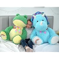 Muiteiur Large Dinosaur Stuffed Animals, Giant Stuffed Frog Plush Pillow for Babies