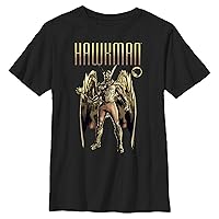 DC Comics Kids' Black Adam Hawkman Hero Boys Short Sleeve Tee Shirt