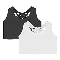 Kurve Girl’s Seamless Strappy Back Stretchy Crop Undershirt Bra, Made in USA