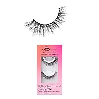 Lilly Lashes 3D Self Adhesive Eyelashes, No Lash Glue Needed, Body Heat Activated Press on Lashes, Reusable Self Adhesive Eyelashes Up to 5x, Natural Lashes, Easy to Apply & Remove (TrendSetter)