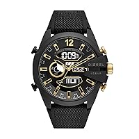 Diesel Mega Chief Stainless Steel Men's Watch with Analog or Digital Movement