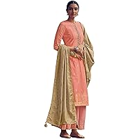 Ready to Wear Indian Pakistani Banarasi Foil Printed Cotton Embroidery Salwar Kameez Sharara Palazzo Suits