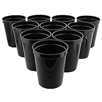 Customizable Plastic Cups, 10pk - 16oz Stadium Cup Set Blank Reusable Plastic Cups Tumbler Cups for Crafting