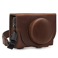 MegaGear MG1731 Ever Ready Leather Camera Case Compatible with Sony Cyber-Shot DSC-RX100 VII - Dark Brown